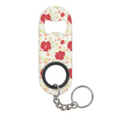 Hand Drawn Hibiscus Pattern Mini Flessenopener (Achterkant)
