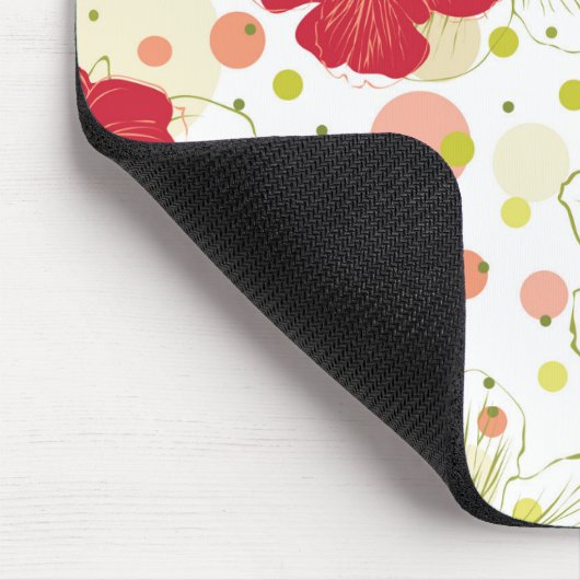 Hand Drawn Hibiscus Pattern Muismat (Hoek)