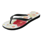 Hand Drawn Hibiscus Pattern Teenslippers (Schuin)