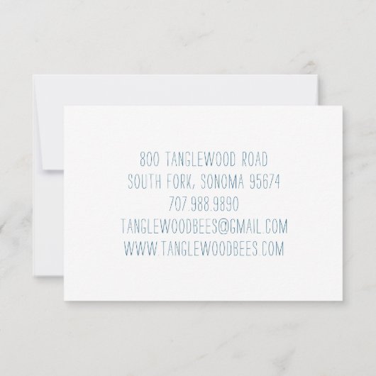 Hand Drawn Honey Beer Apiary Floral Disk (Achterkant)