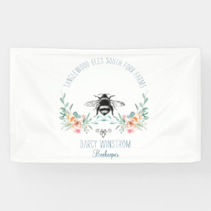 Hand Drawn Honey Beer Apiary Floral Spandoek