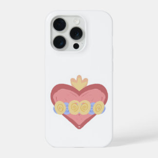 Hand-drawn Immaculate Heart of Mary IPhone Case iPhone 15 Pro Hoesje