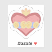 Hand-drawn Immaculate Heart of Mary Sticker (Feuille)