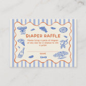 Hand Drawn Italian Baby Shower Diaper Raffle Informatiekaartje (Voorkant)