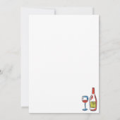 Hand Drawn Italian Seafood Wine 50th Birthday Kaart (Achterkant)