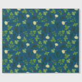 Hand Drawn Kitchen Culinaire Herbs Pattern Cadeaupapier (Vlak)