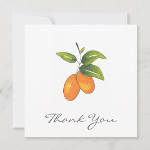 Hand Drawn Kumquats Bedankkaart
