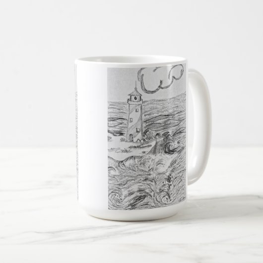 Hand drawn light House on mug (Devant droit)