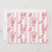 Hand Drawn Lobster 1st Birthday Photo Invitation (Dos)