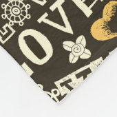 Hand Drawn Love Pattern Fleece Deken (Hoek)