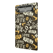 Hand Drawn Love Pattern Mini Klembord (Angled2)