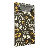 Hand Drawn Love Pattern Mini Klembord (Schuin)