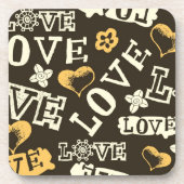 Hand Drawn Love Pattern Onderzetter (Voorkant)