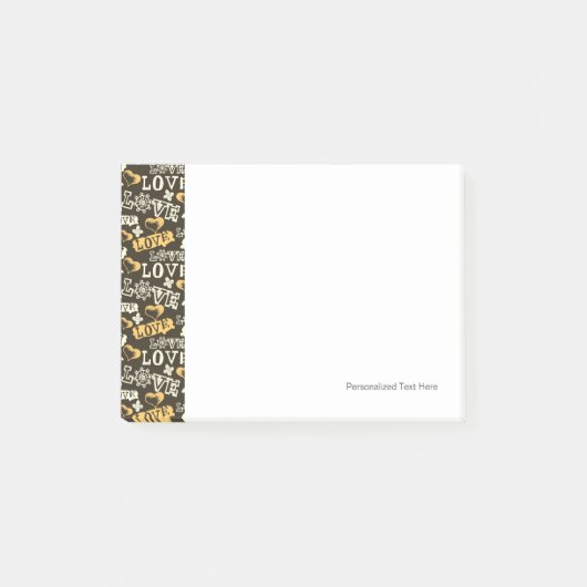 Hand Drawn Love Pattern Post-it® Notes (Voorkant)