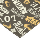 Hand Drawn Love Pattern Tafelkleed (Gekanteld)