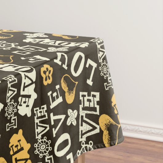 Hand Drawn Love Pattern Tafelkleed (Voorbeeld)