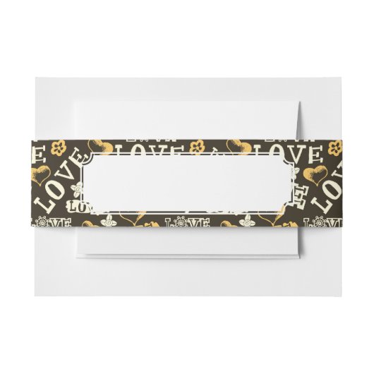 Hand Drawn Love Pattern Uitnodigingen Wikkel (Voorkant Voorbeeld)