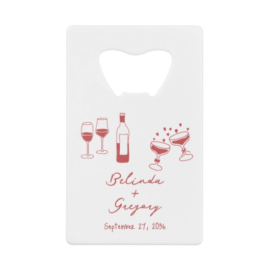 Hand Drawn Maroon Illustrations Doodles Wedding (Devant)