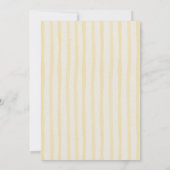 Hand-Drawn Martini Yellow Striped Bridal Shower Kaart (Achterkant)