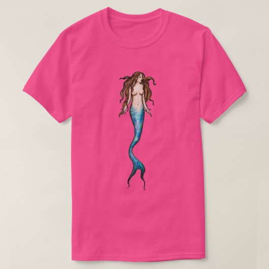Hand Drawn Mermaid T-shirt (Design voorkant)