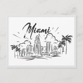 Hand drawn Miami Florida USA Briefkaart