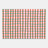 Hand Drawn Modern Christmas Plaids Inpakpapier Vel (Voorkant 3)