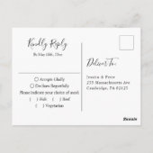 Hand Drawn Mountains Forest Wedding RSVP Briefkaart (Achterkant)