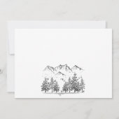 Hand Drawn Mountains Forest Wedding Save The Date (Achterkant)