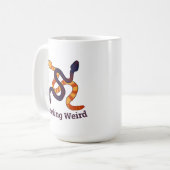 Hand drawn multicoloured funny snakes design koffiemok (Voorkant links)