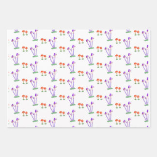 Hand-Drawn Mushroom Wrapping Paper