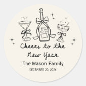 Hand Drawn New Year's Eve Party Sticker (Devant)