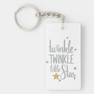 Hand Drawn Nursery Rhymes Afbeelding Twinkle Twink Sleutelhanger