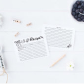 Hand Drawn Organic vegetables Recipe Card