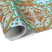 Hand Drawn Owl Mandala Artwork Birthday Cadeaupapier (Rol Hoek)