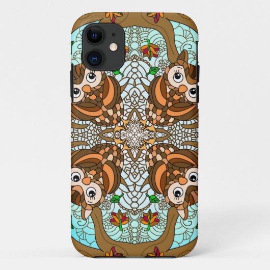 Hand Drawn Owl Mandala Artwork Case-Mate iPhone Case (Achterkant)