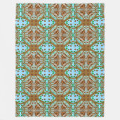 Hand Drawn Owl Mandala Artwork Fleece Deken (Voorkant)