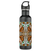 Hand Drawn Owl Mandala Artwork Waterfles (Voorkant)