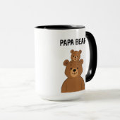 Hand Drawn Papa Bear and Baby Bear Coffee Mok (Voorkant rechts)
