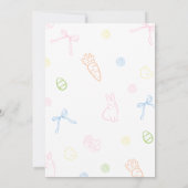 Hand Drawn Pastel Easter Brunch & Egg Hunt Invites (Achterkant)