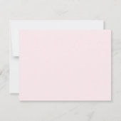 Hand Drawn Pink Bow Monogram Note Card Kaart (Achterkant)