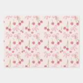  Hand-drawn Pink Cherry Coquette Seamless Pattern Inpakpapier Vel (Voorkant 2)