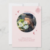 Hand Drawn Pink Graduation Party Invitation (Dos)