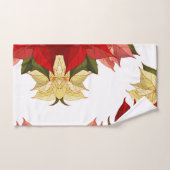 Hand Drawn Poinsettia Bad Handdoek (Handdoek)