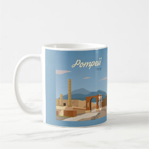 Hand Drawn Pompeii Italy Koffiemok