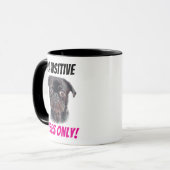 Hand Drawn Pug Mug - Pawsitive Vibes Only! (Devant gauche)