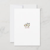 Hand Drawn Quirky Funky Fall Wedding RSVP Card Kaartje (Achterkant)