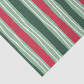 Hand Drawn Red and Green Striped Holiday Tissuepapier (Detail)