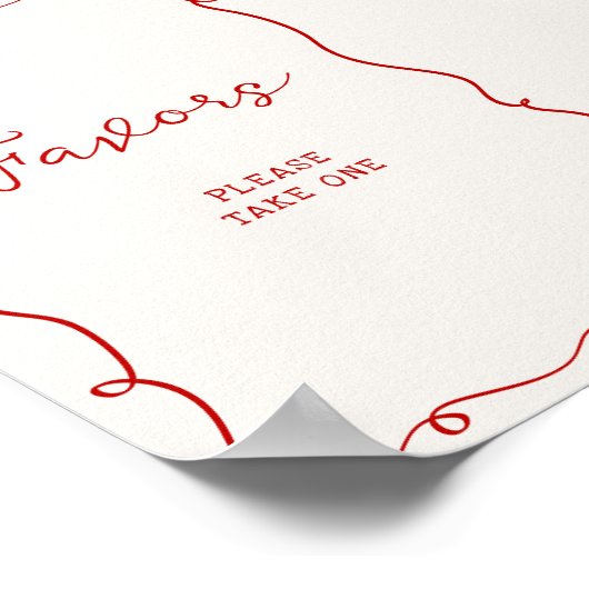 Hand Drawn Red Frame Favors Poster (Hoek)