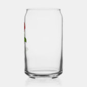 Hand-Drawn Red Rose Can Glass Blikvorm Glas (Links)