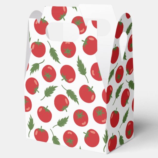 Hand Drawn Red Tomato Pattern Bedankdoosjes (Geopend)